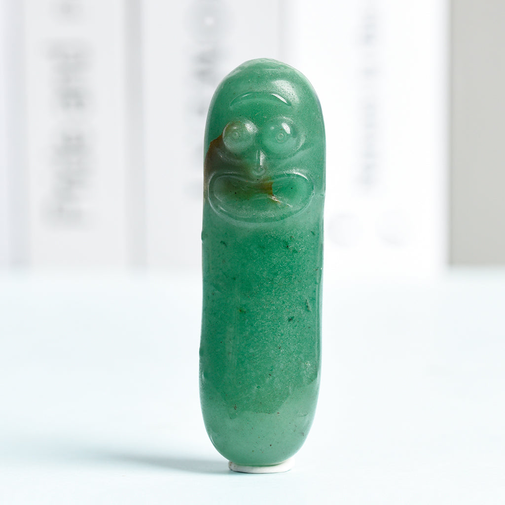 Natural Crystal Green Aventurine Cucumber Rick High Quality Material Carving