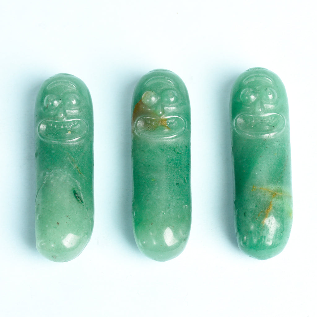 Natural Crystal Green Aventurine Cucumber Rick High Quality Material Carving