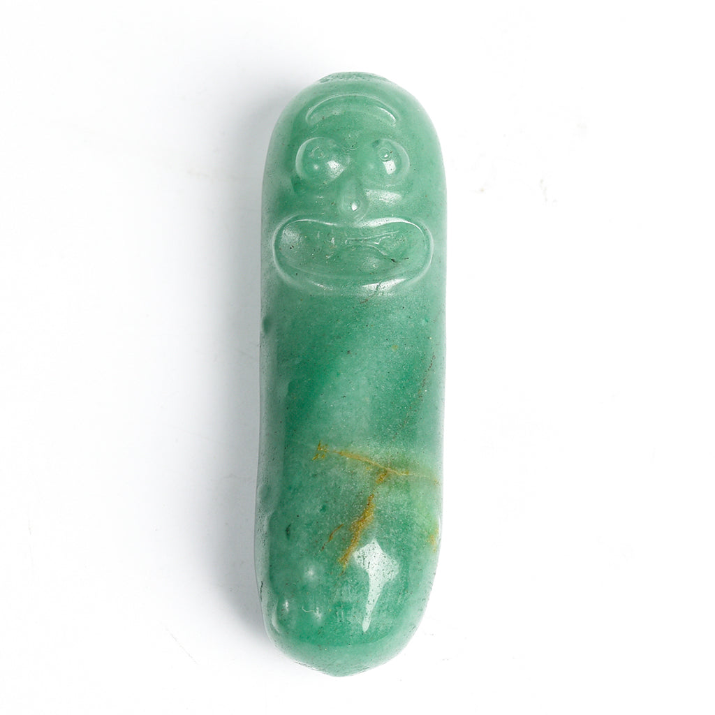 Natural Crystal Green Aventurine Cucumber Rick High Quality Material Carving