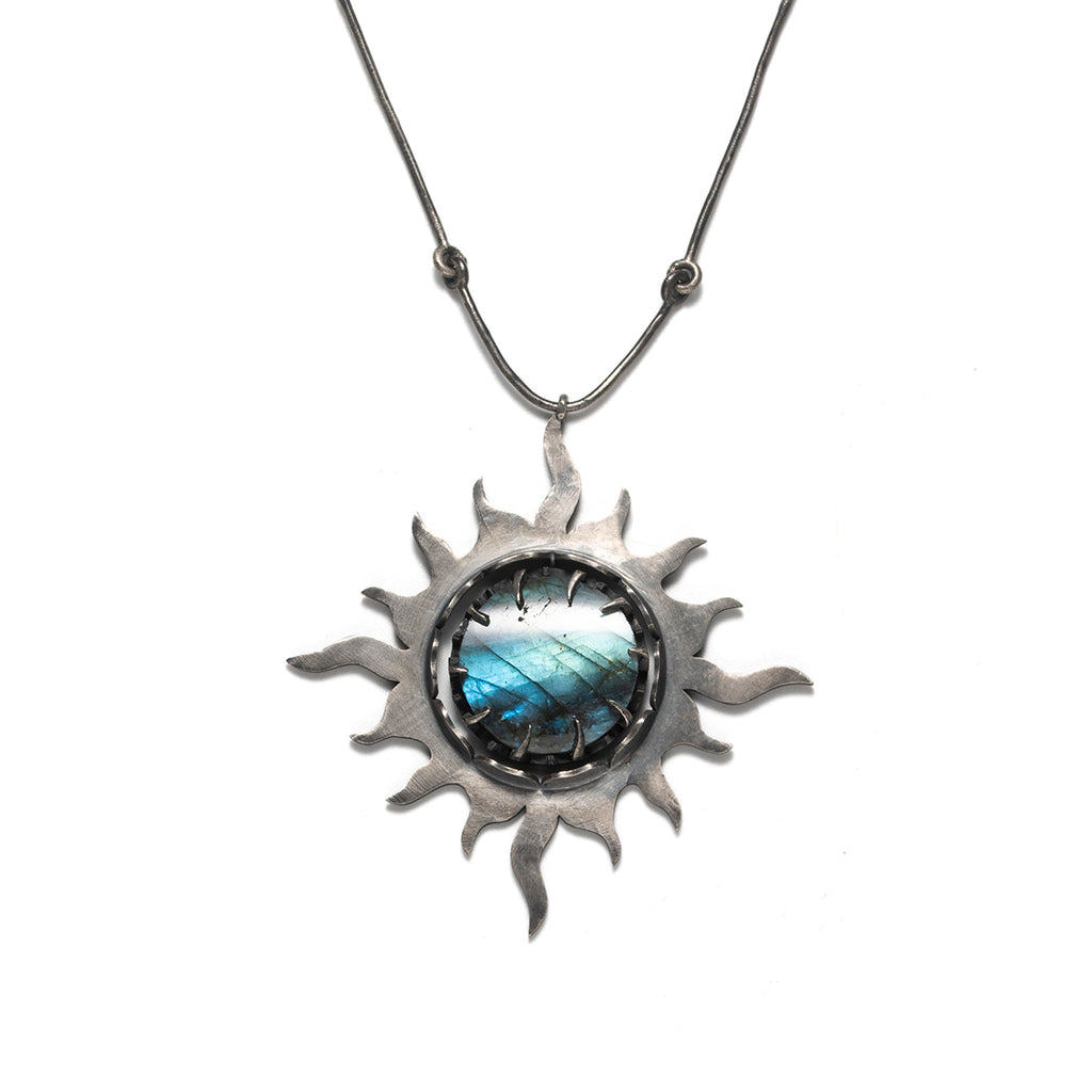 High-end design sun silver pendant