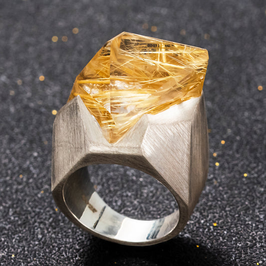 High-end design crystal ring