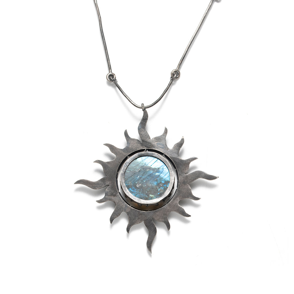 High-end design sun silver pendant