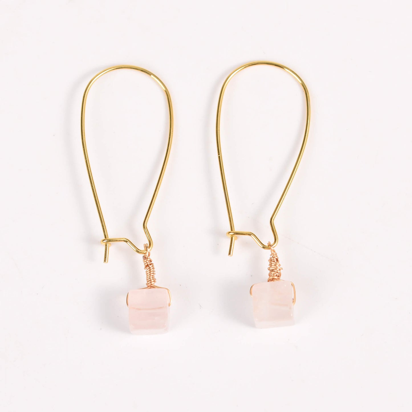 Natural Crystal  Cube  Earrings Ear line Create personalized Gifts