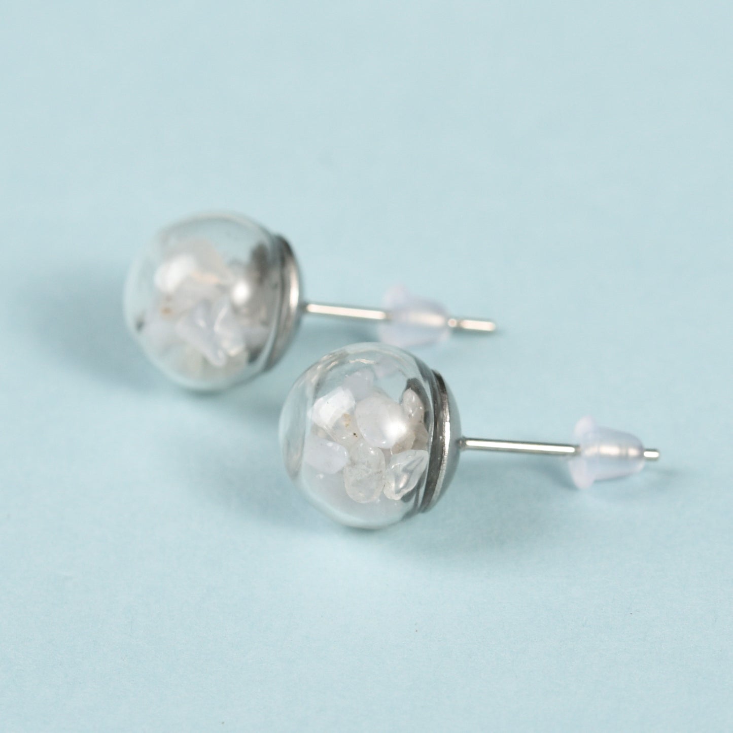 Glass sphere stud earrings crystal ear studs Accessories Ear studs