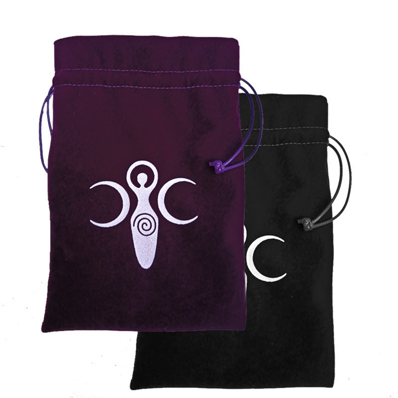 Metaphysical Altar Tarot Velvet Drawstring Storage Pouch