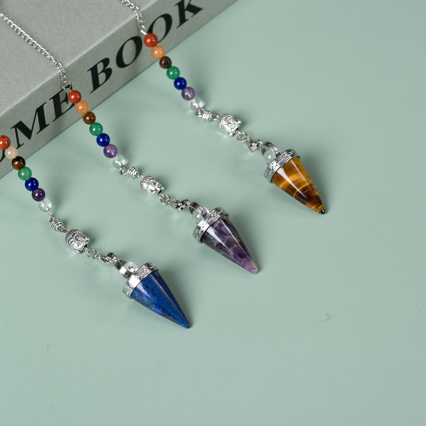 Chakra Spiritual Pendulum Natural Crystal Pendulum Pendant