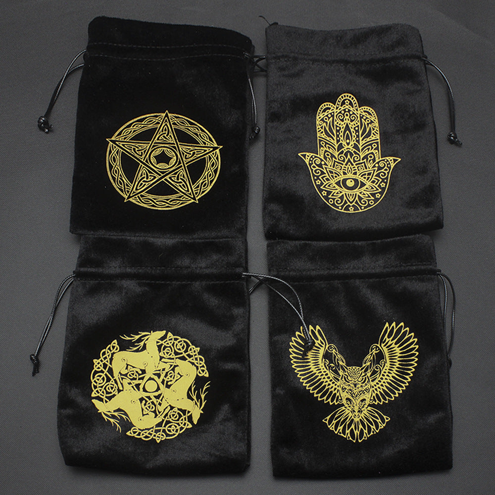 Multi Graphic Drawcord Storage Tarot Bag