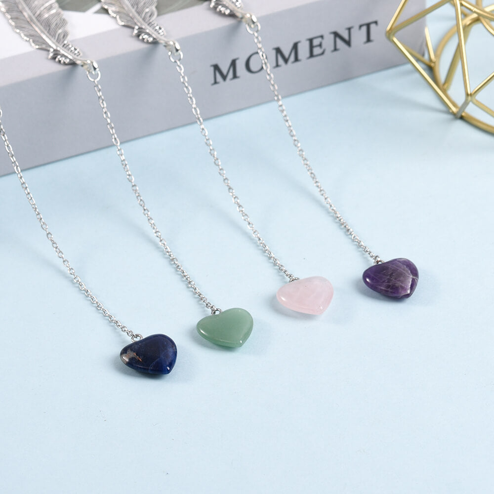 Natural crystal love pendant bookmark original stone purple crystal cluster bookmark pendant creative cross-border source gift for students