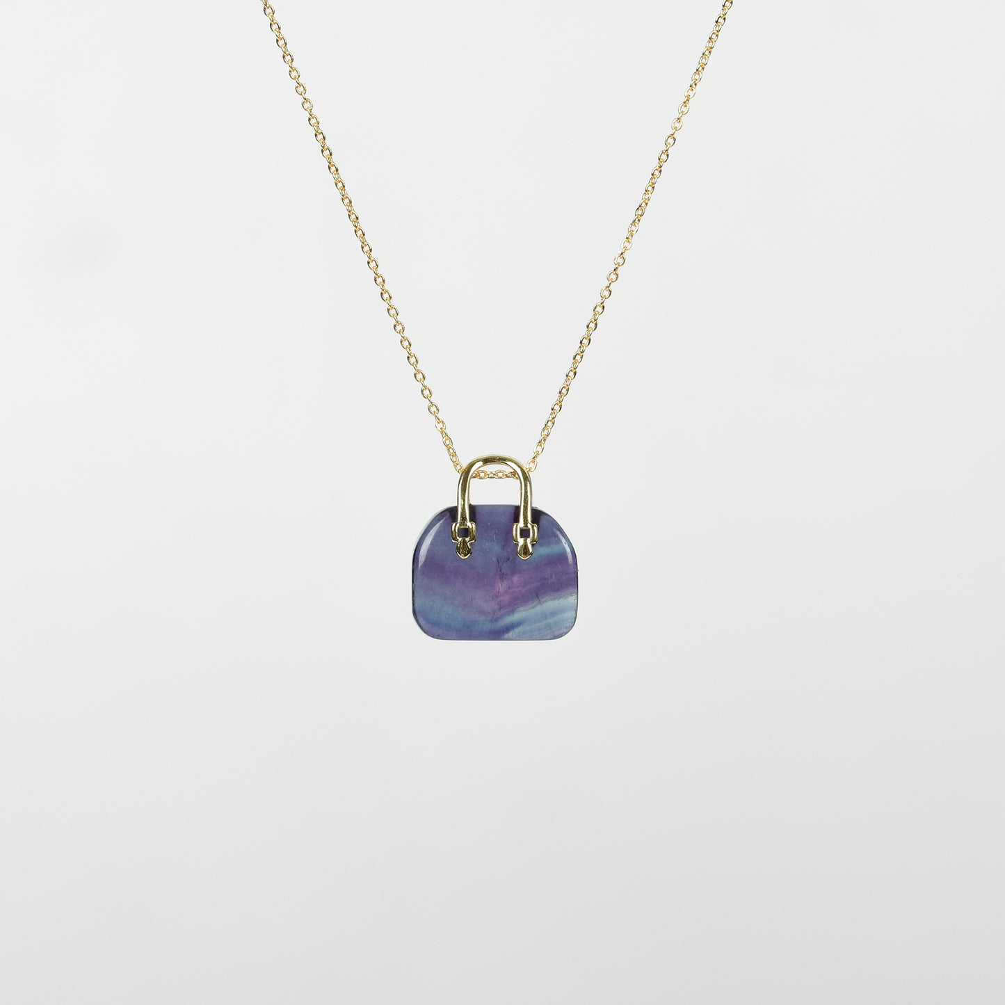 Bag and slipper Pendant Crystal Wholesale Fluorite Necklace