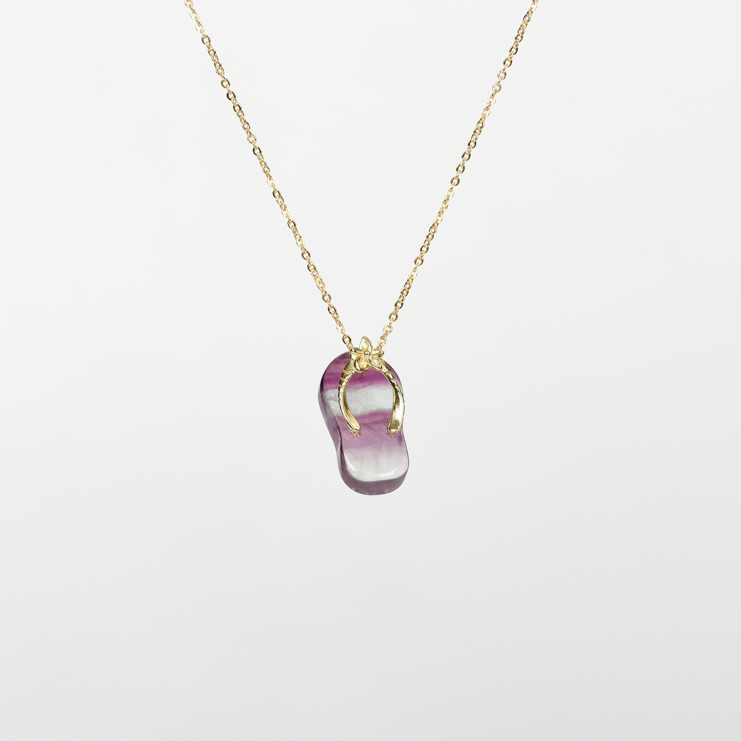 Bag and slipper Pendant Crystal Wholesale Fluorite Necklace