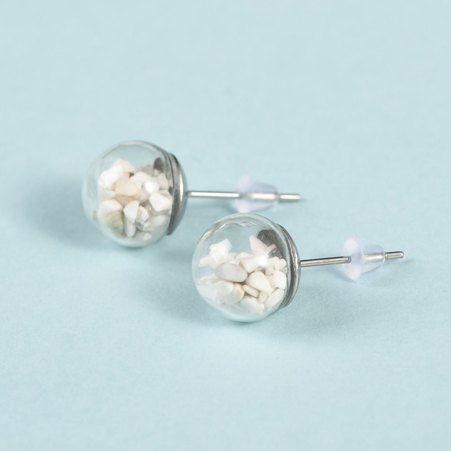 Glass sphere stud earrings crystal ear studs Accessories Ear studs