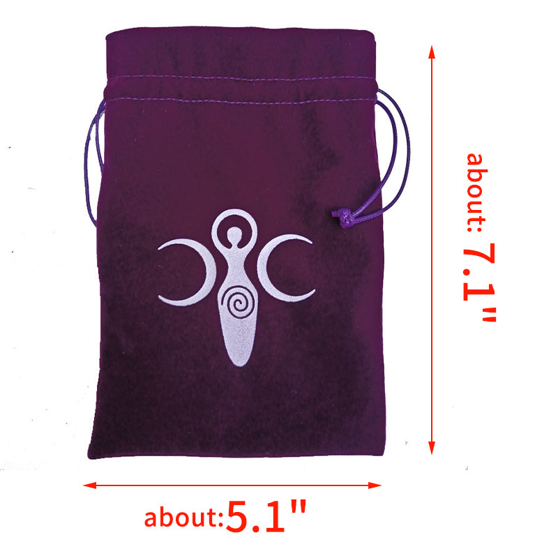 Metaphysical Altar Tarot Velvet Drawstring Storage Pouch