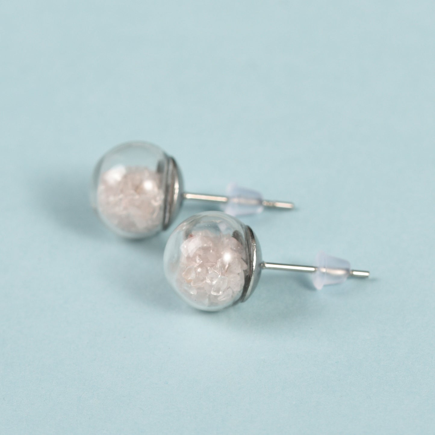 Glass sphere stud earrings crystal ear studs Accessories Ear studs