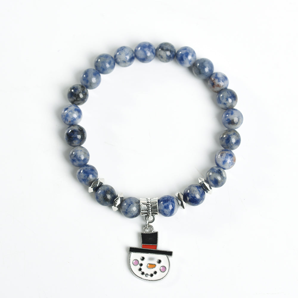 Europe and the United States Christmas snowman series creative crystal creative Christmas bracelet trend senior sense hand string