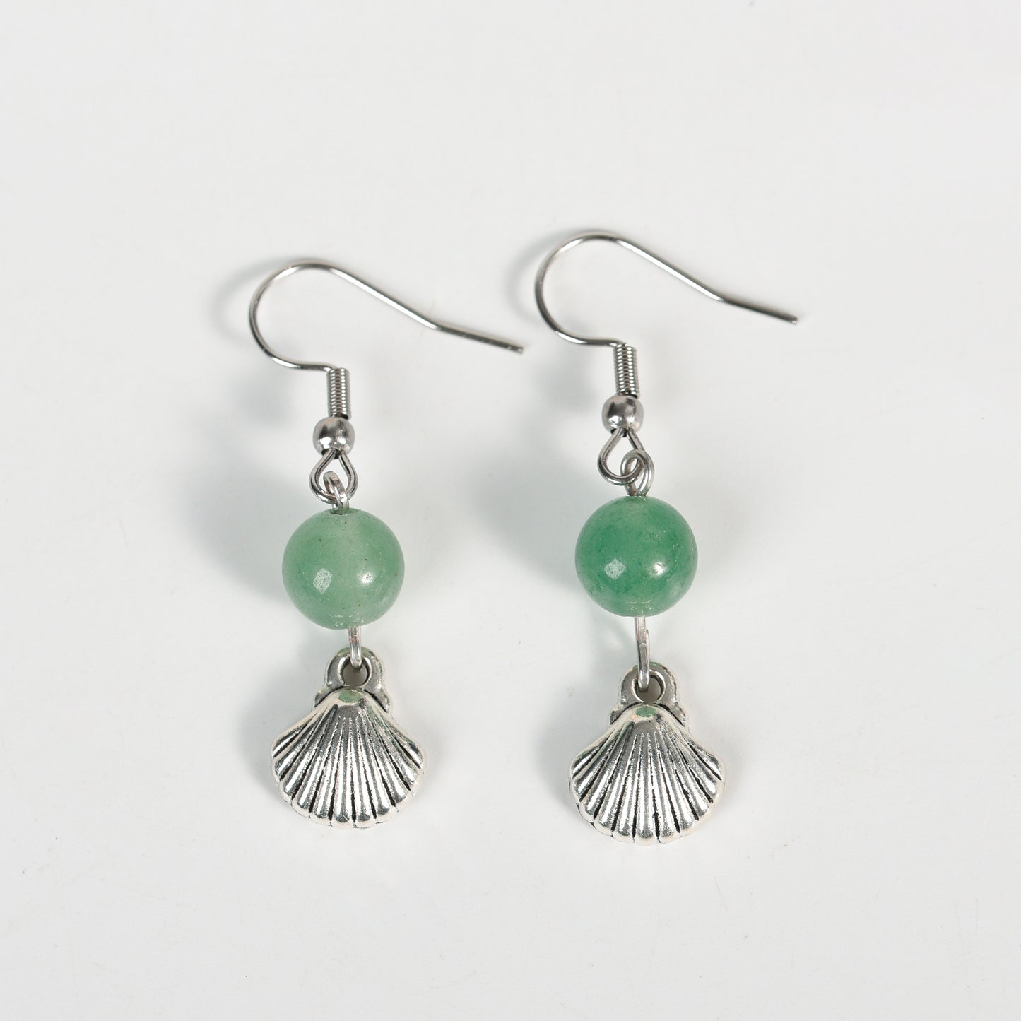 Shell earrings crystal natural Alloy Scallop Shell Earrings wholesale