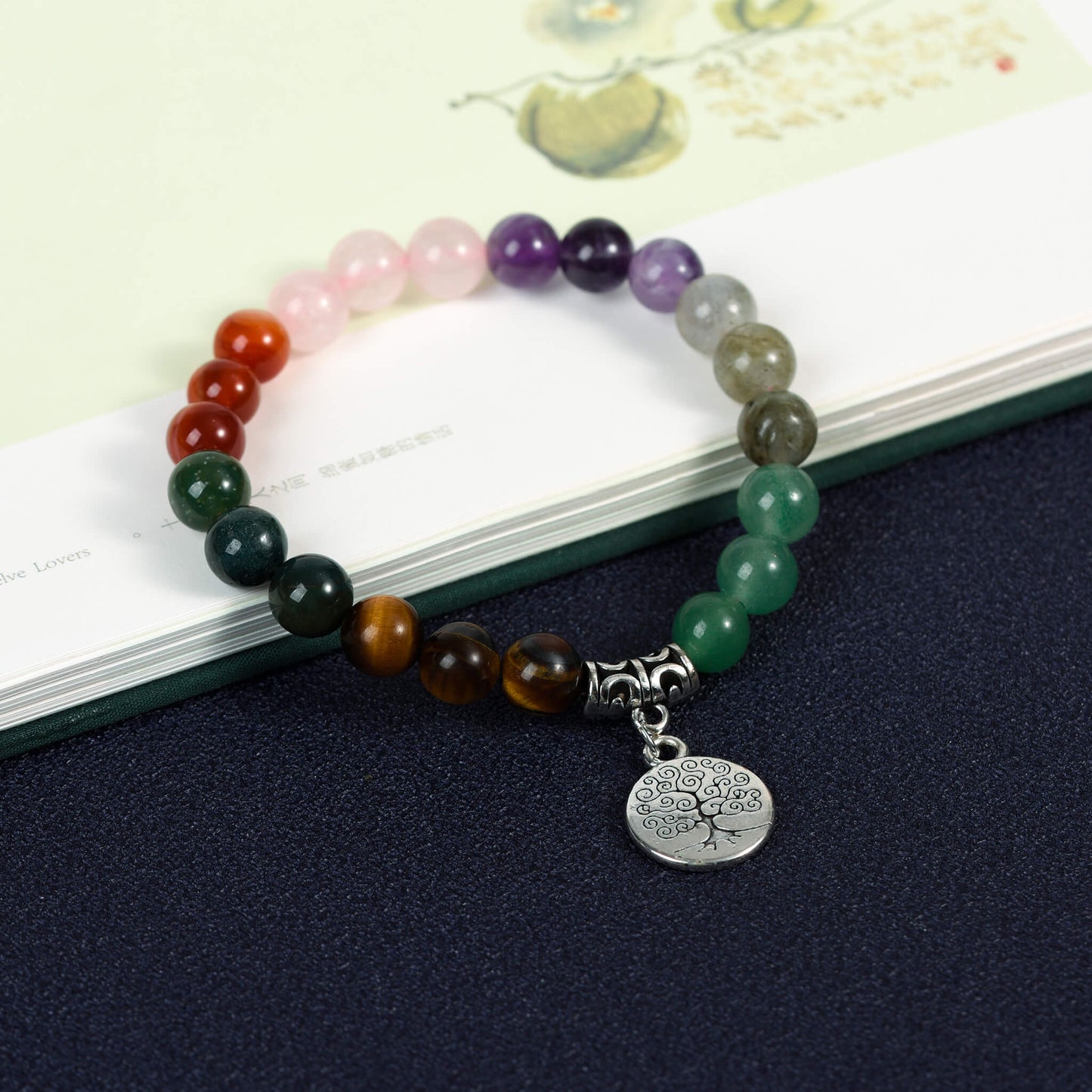 8mm Natural Crystal Bracelet  Chakra Energy