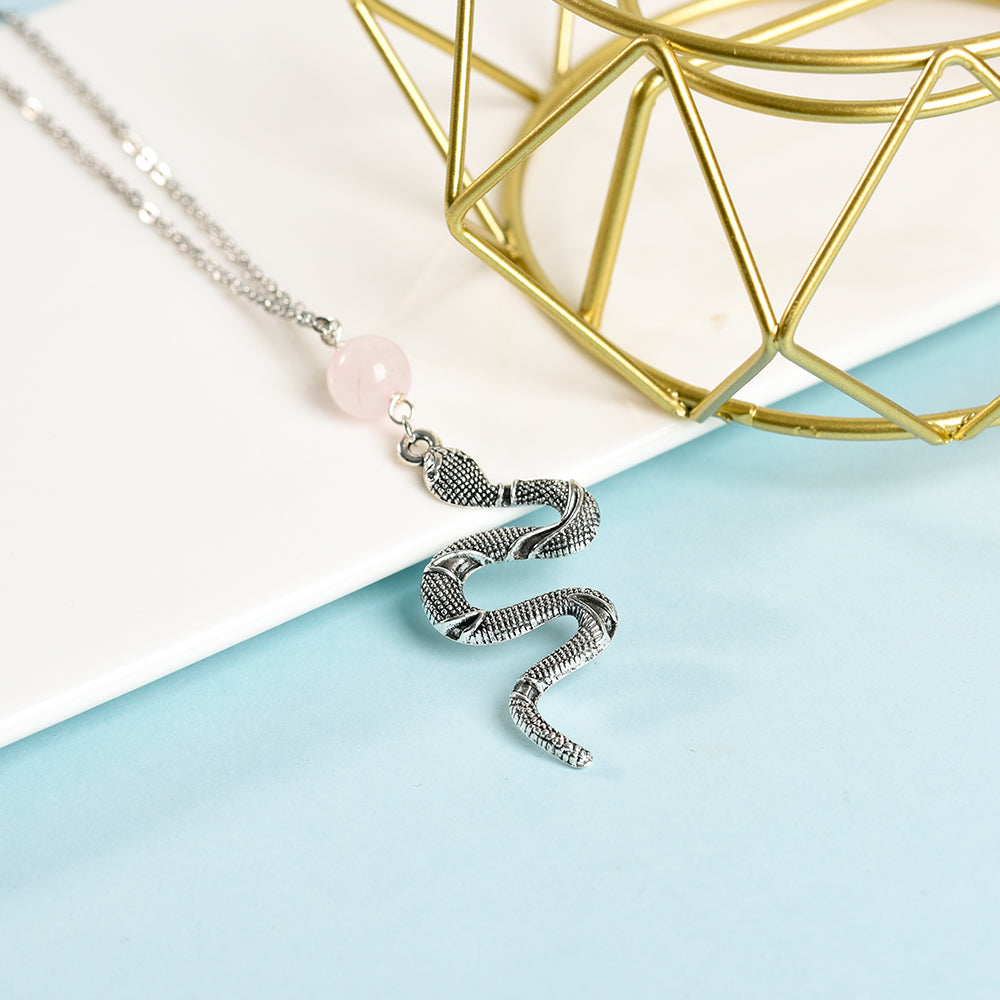 European and American cross-border trade popular ornaments small snake crystal necklace personality fashion retro snake pendant sweater chain women