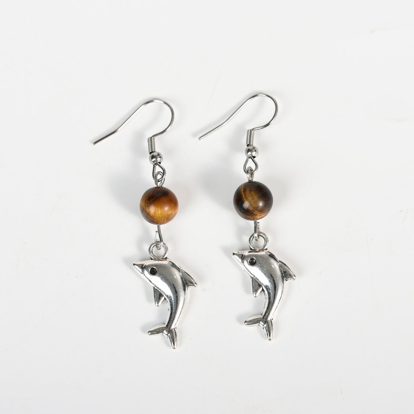 Natural Crystal Dolphin Earrings Jewelry Create personalized wholesale