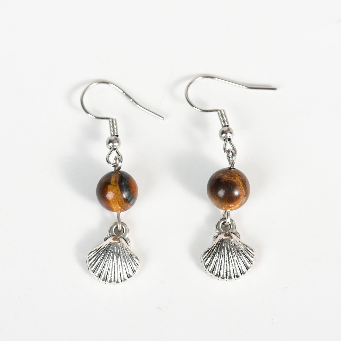 Shell earrings crystal natural Alloy Scallop Shell Earrings wholesale