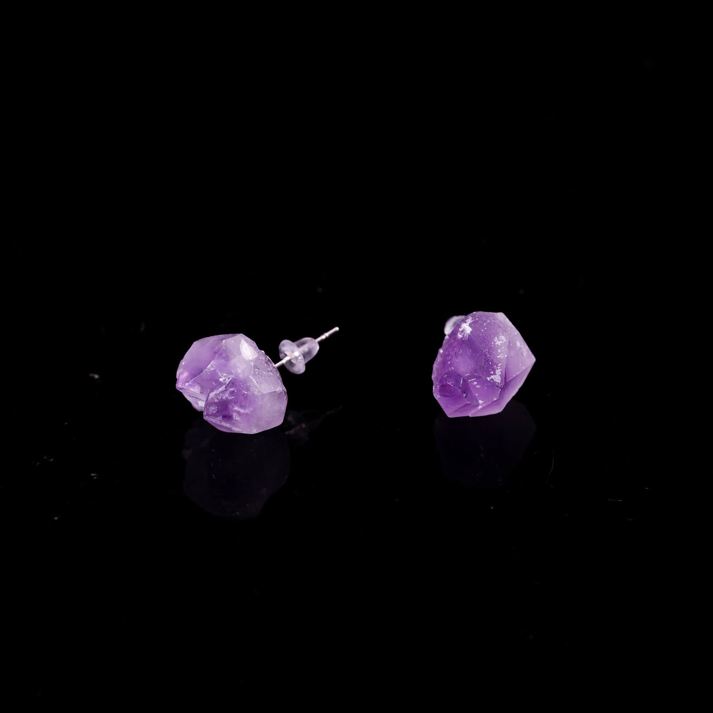 Amethyst Flower Earrings Crystal Earrings Wholesale Live mouth