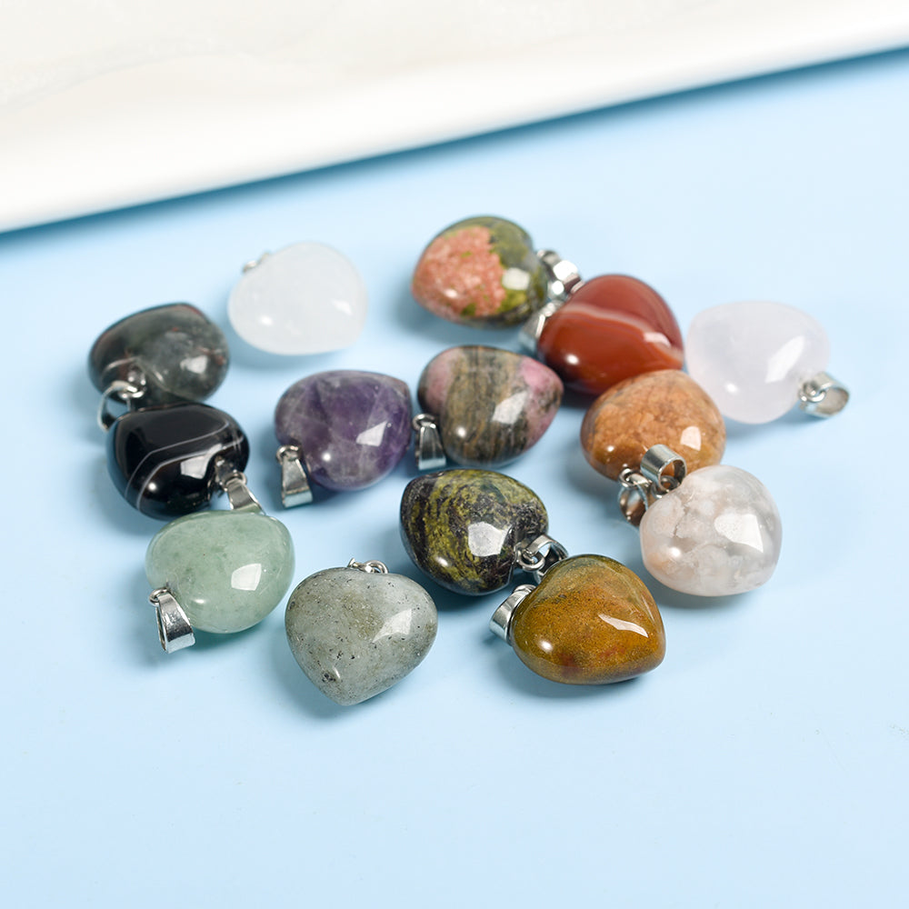 Natural crystal love pendant accessories wholesale large inventory manufacturers for direct supply