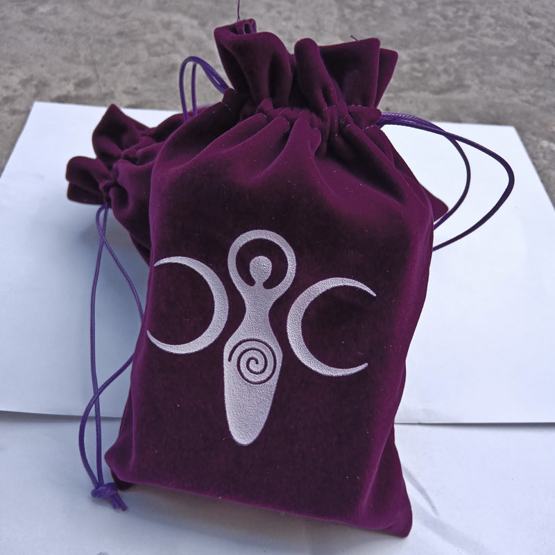 Metaphysical Altar Tarot Velvet Drawstring Storage Pouch