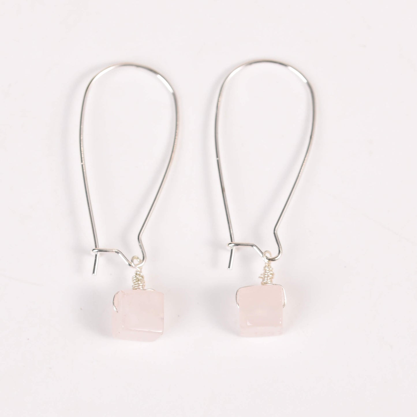 Natural Crystal  Cube  Earrings Ear line Create personalized Gifts