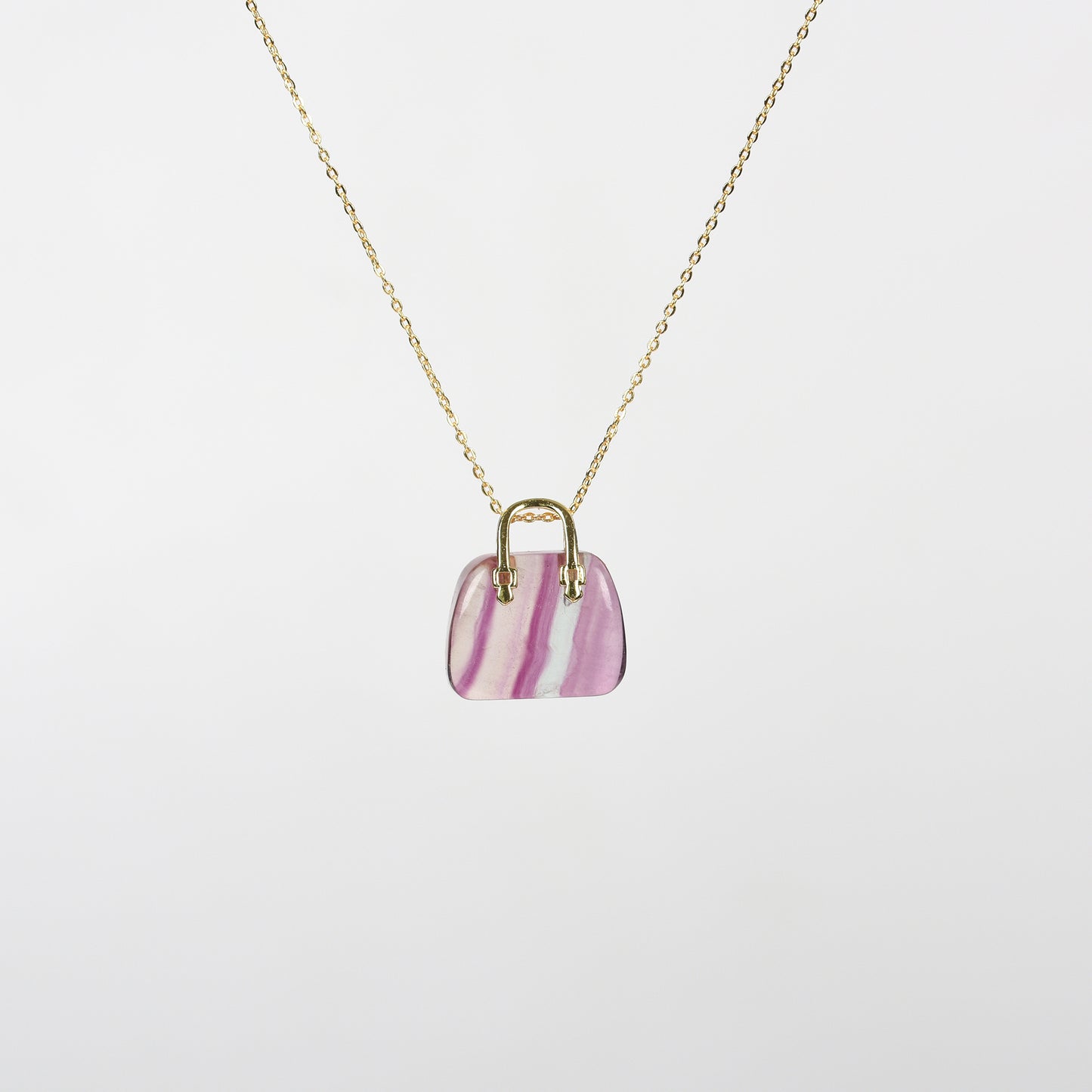 Bag and slipper Pendant Crystal Wholesale Fluorite Necklace