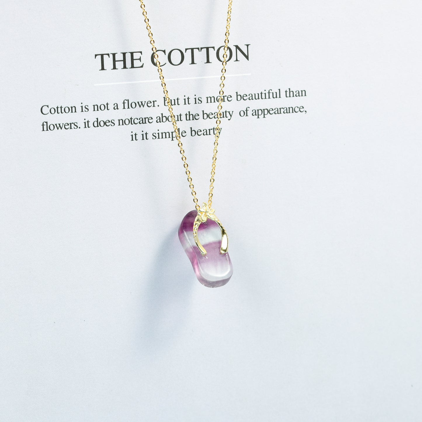 Bag and slipper Pendant Crystal Wholesale Fluorite Necklace