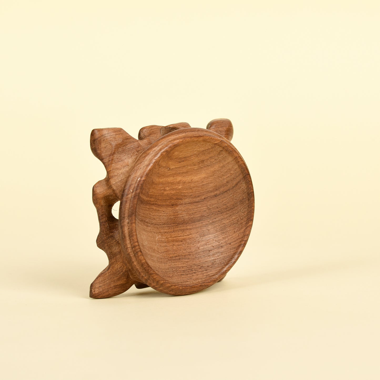 Solid wood sphere stand