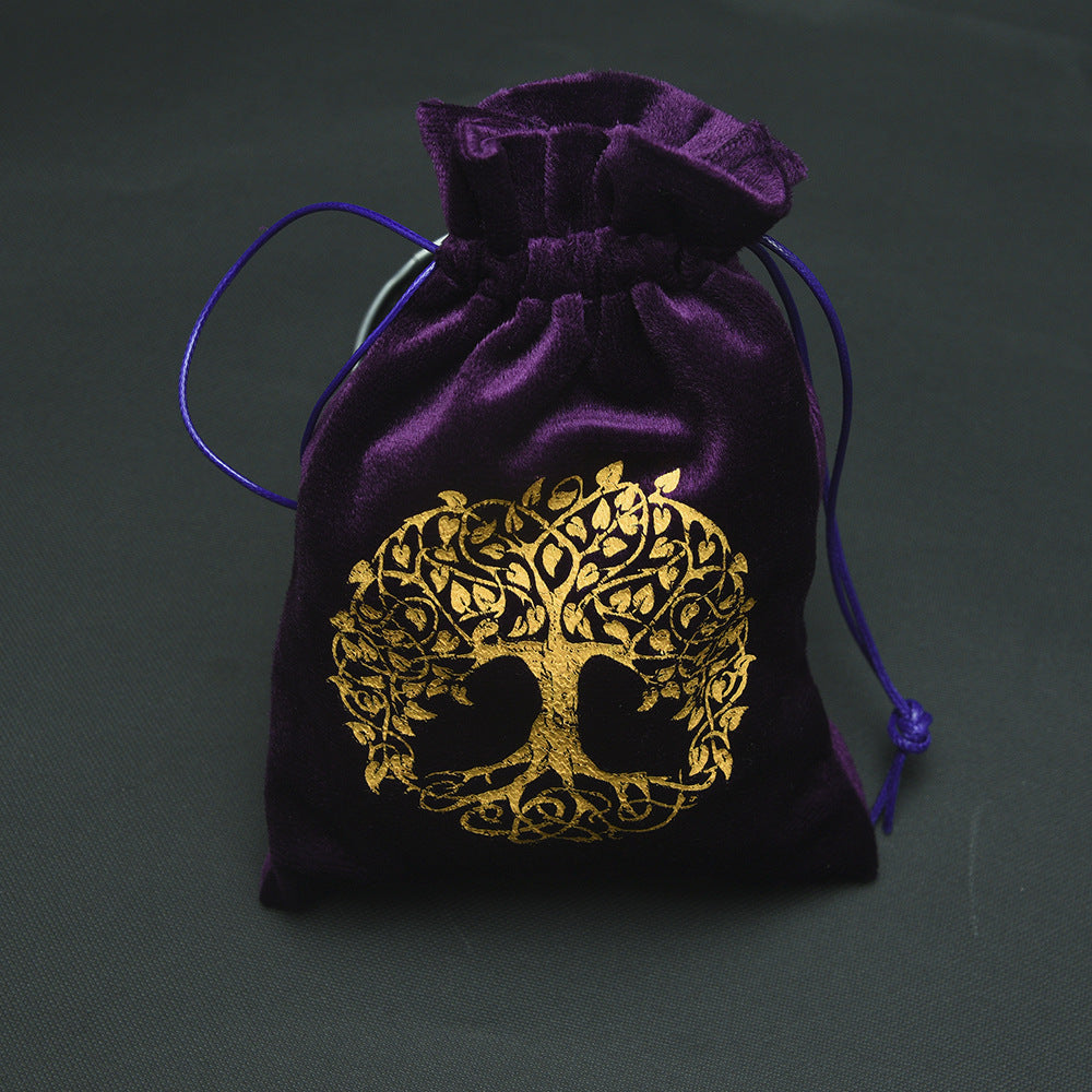 Tree of Life Skull Graphics Drawstring Storage  Tarot Cards Bag