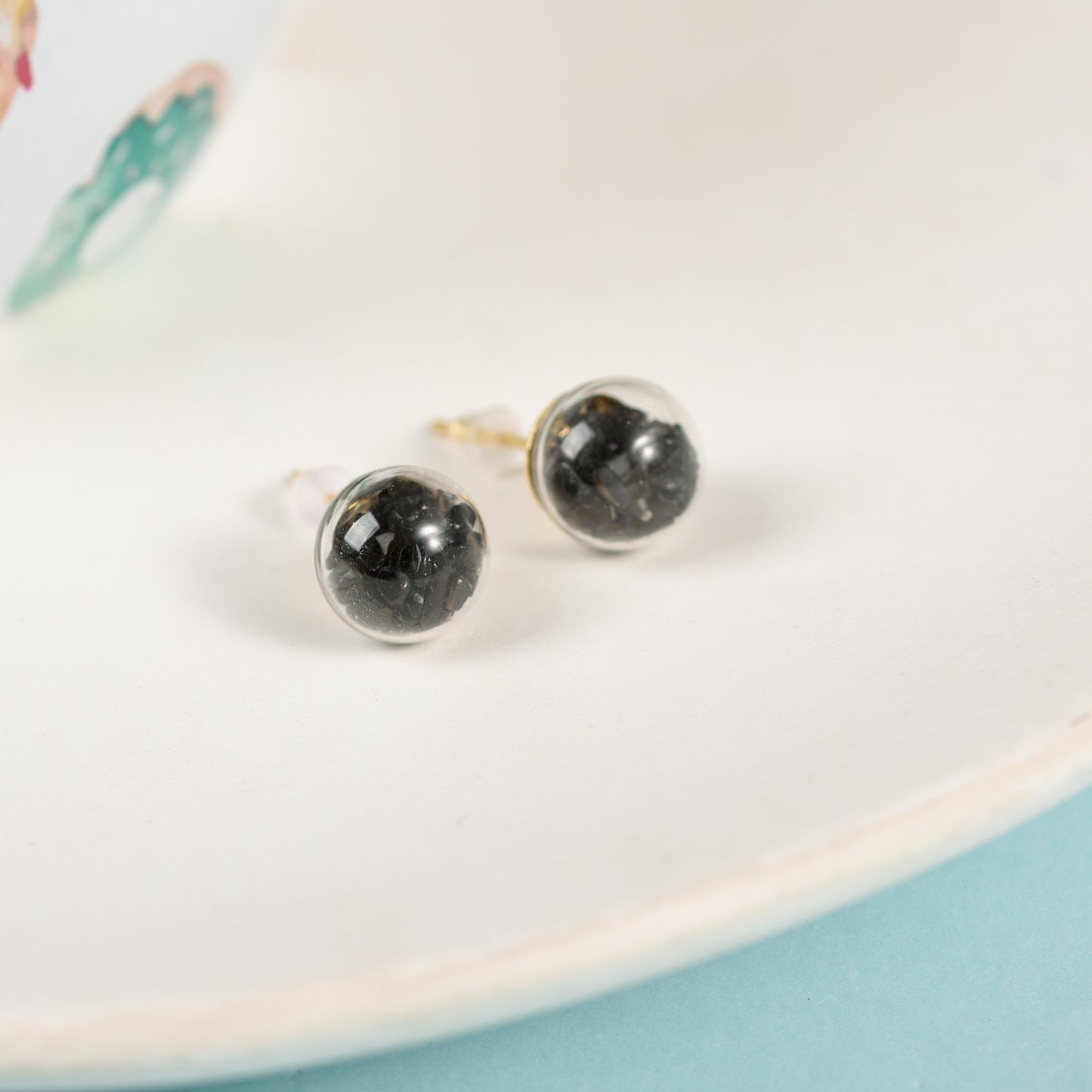 Glass sphere stud earrings crystal ear studs Accessories Ear studs