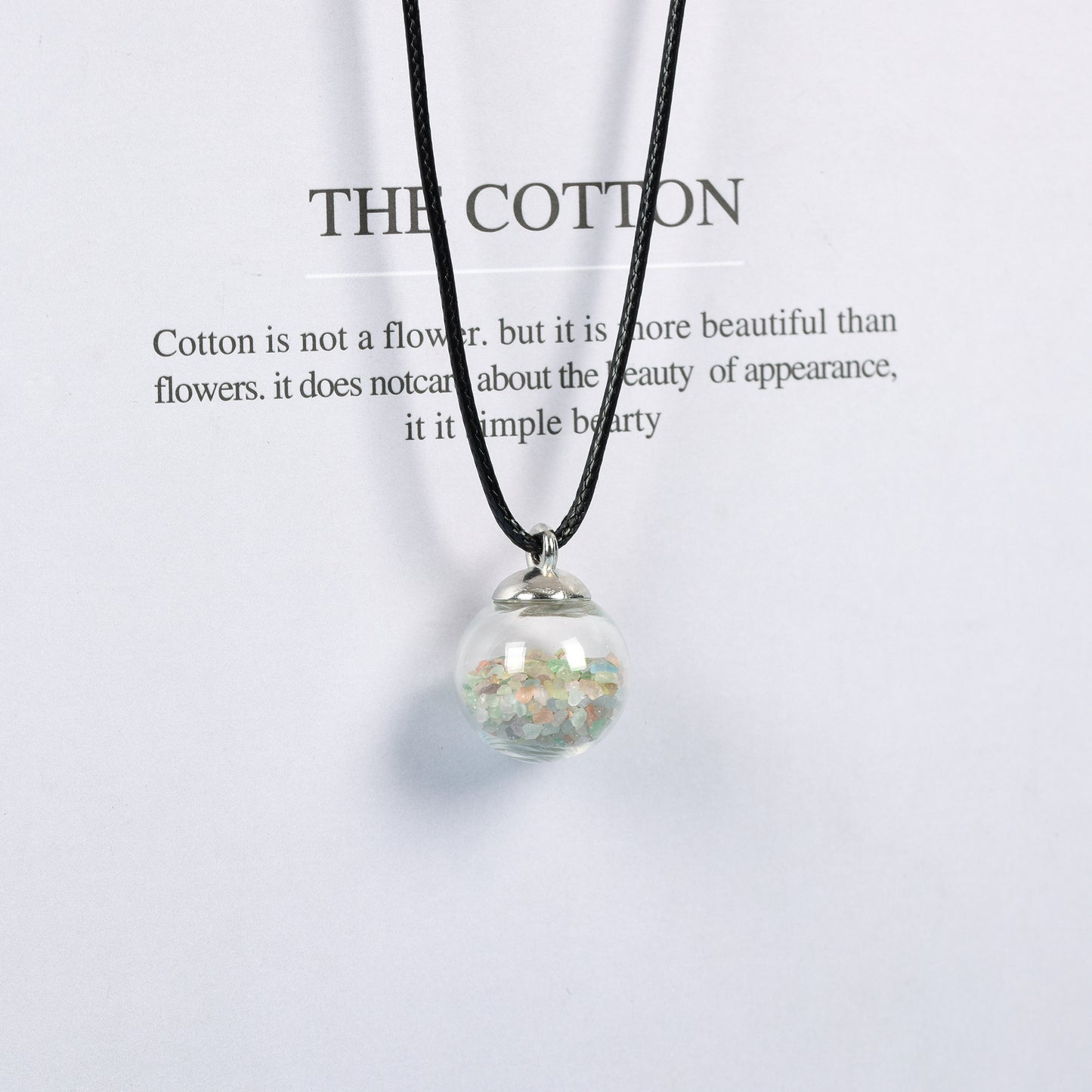 Glass ball necklace Pendant Fashion Simple Round pendant