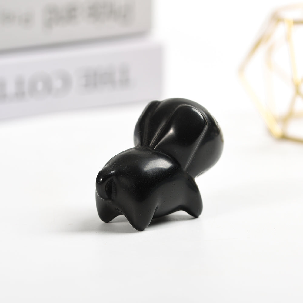 Obsidian puppy carved crystal wholesale exclusive