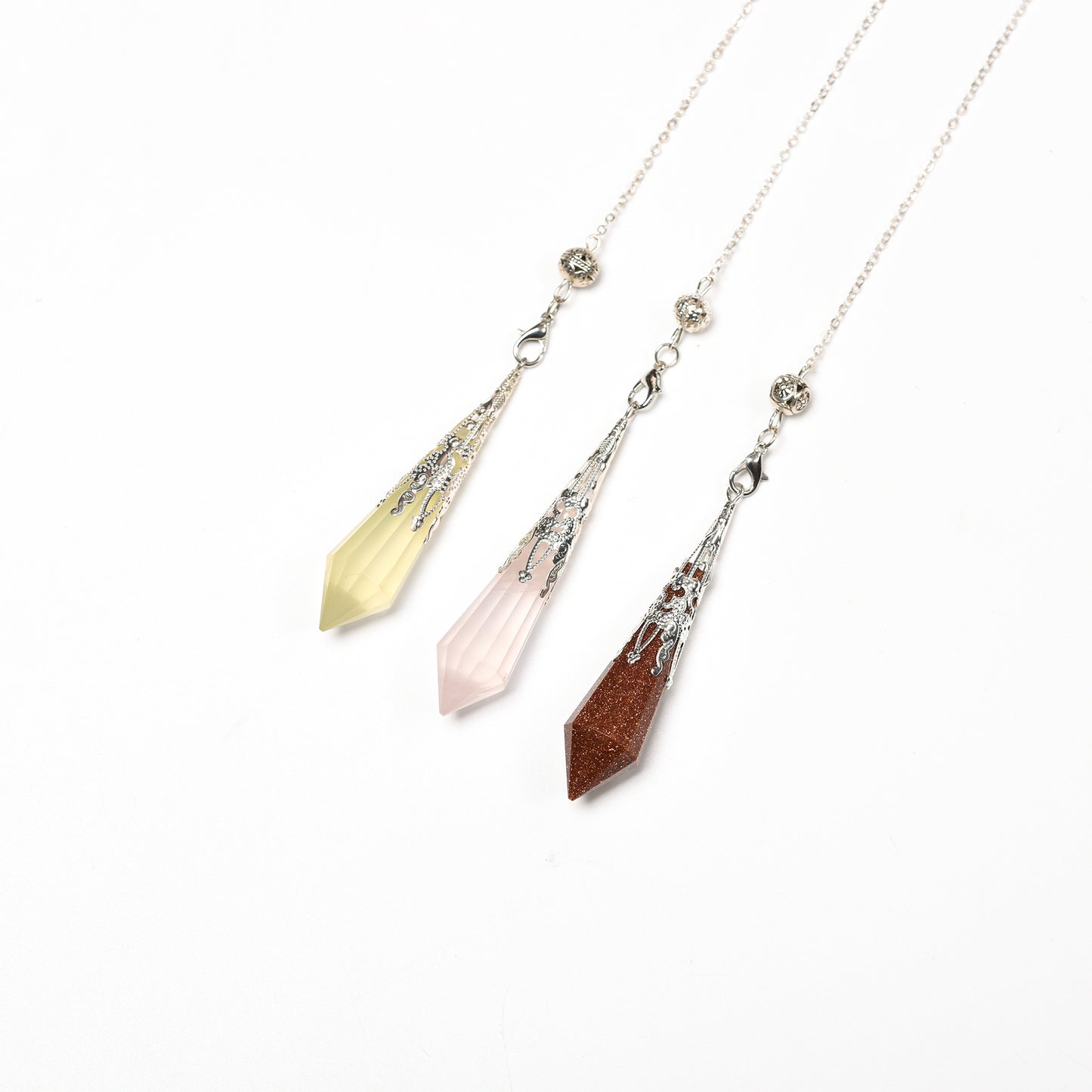 Natural Crystal Pendulum Pendant Seven Chakra Aura Pieces Natural Stone Pendant