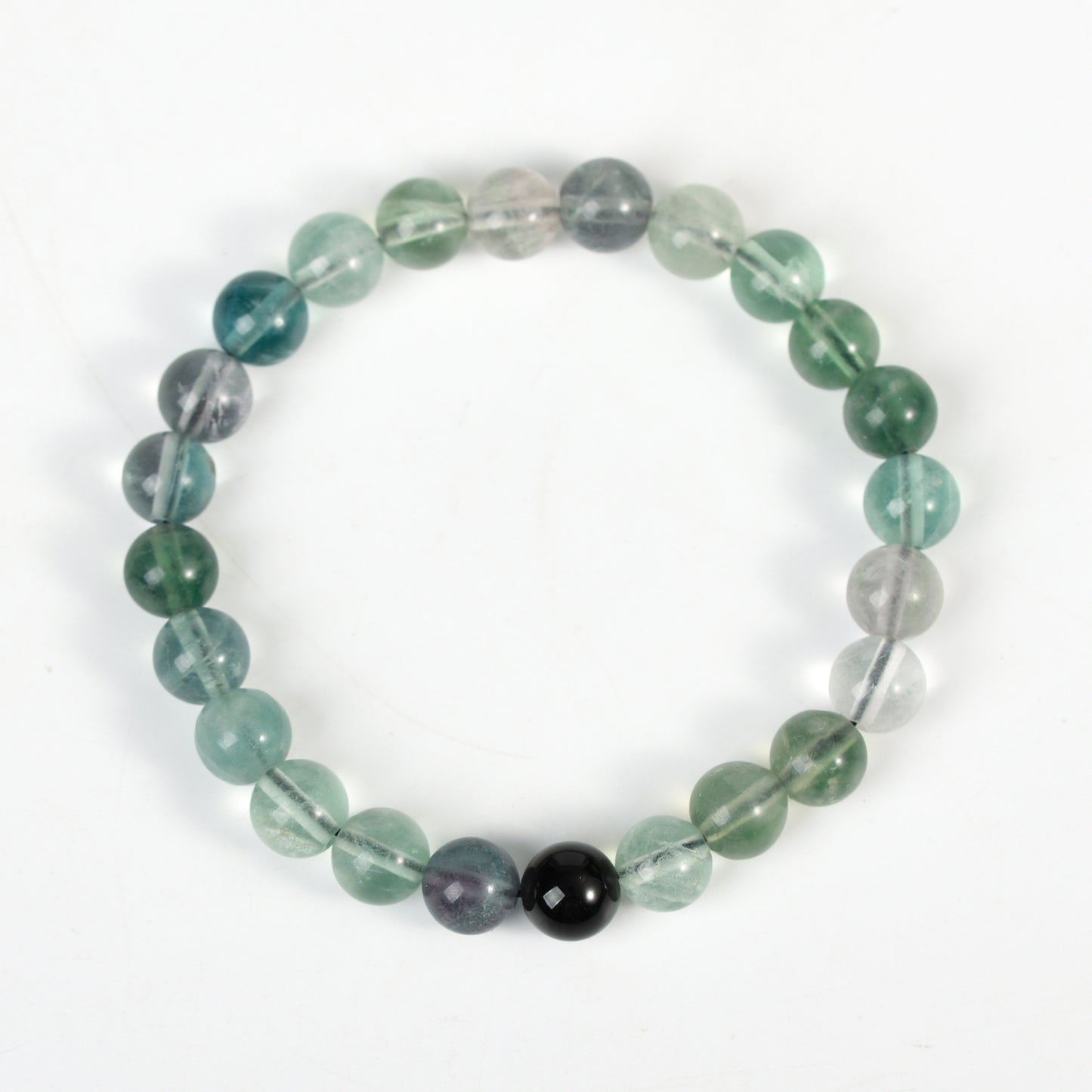 Cross-border foreign trade hand string stone beaded bracelet obsidian beads green Dongling agate pine stone bracelet accessories wholesale