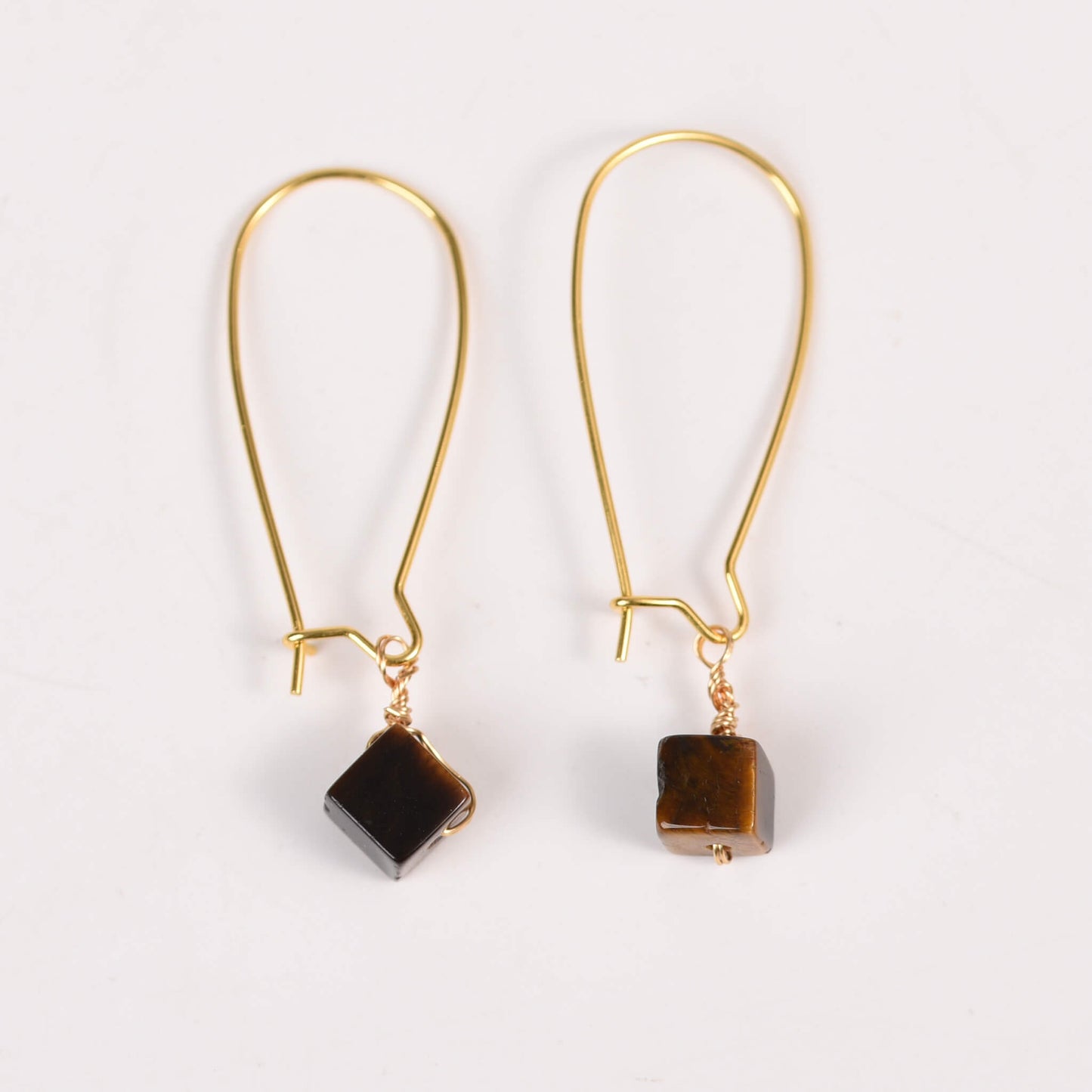 Natural Crystal  Cube  Earrings Ear line Create personalized Gifts