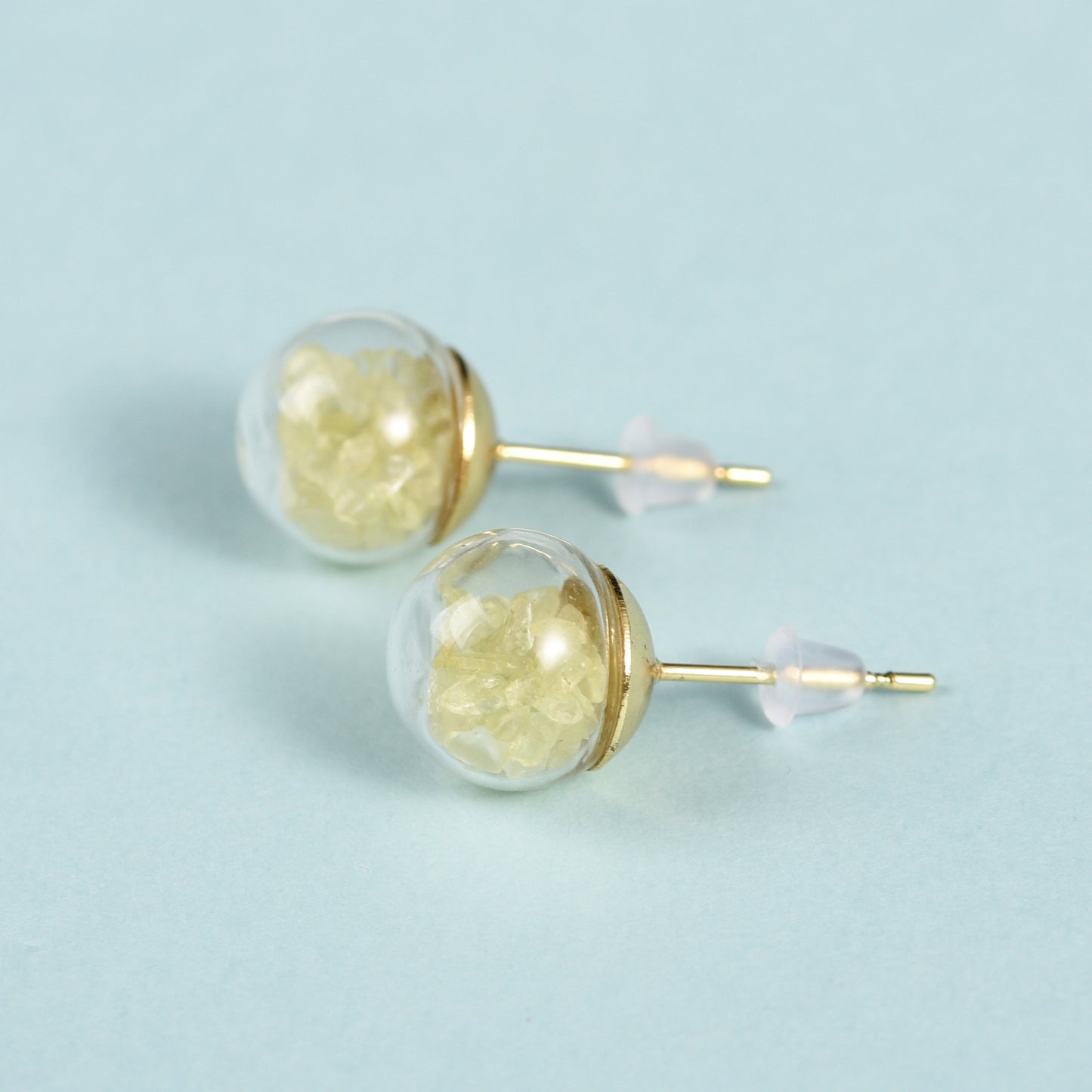 Glass sphere stud earrings crystal ear studs Accessories Ear studs