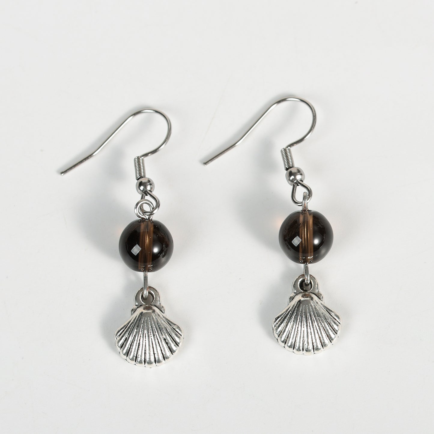 Shell earrings crystal natural Alloy Scallop Shell Earrings wholesale