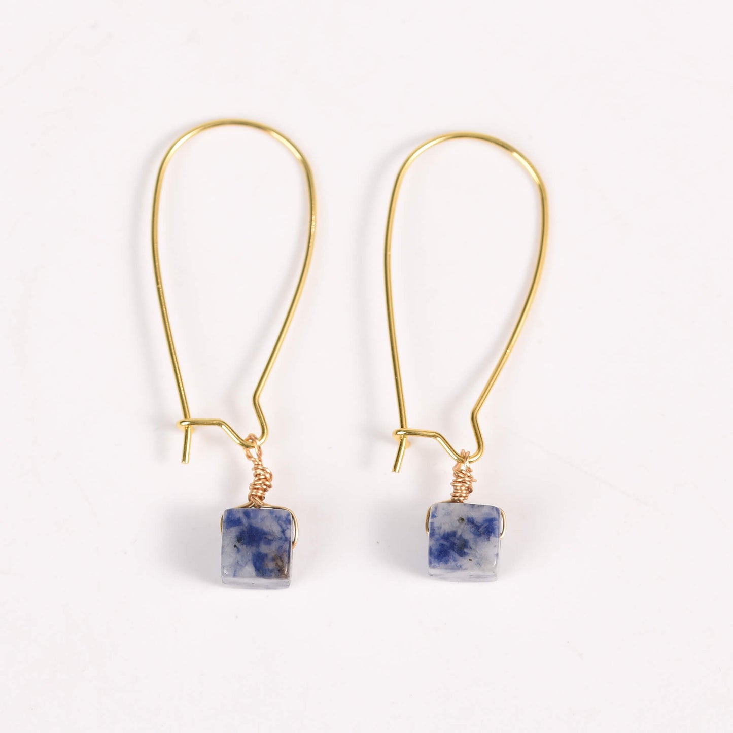 Natural Crystal  Cube  Earrings Ear line Create personalized Gifts