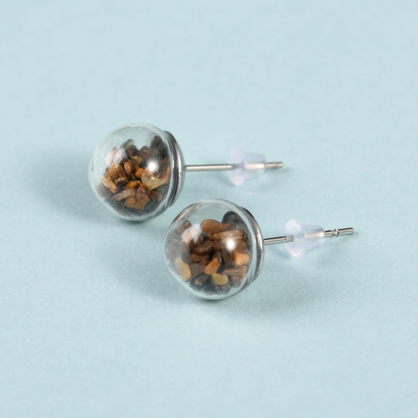 Glass sphere stud earrings crystal ear studs Accessories Ear studs