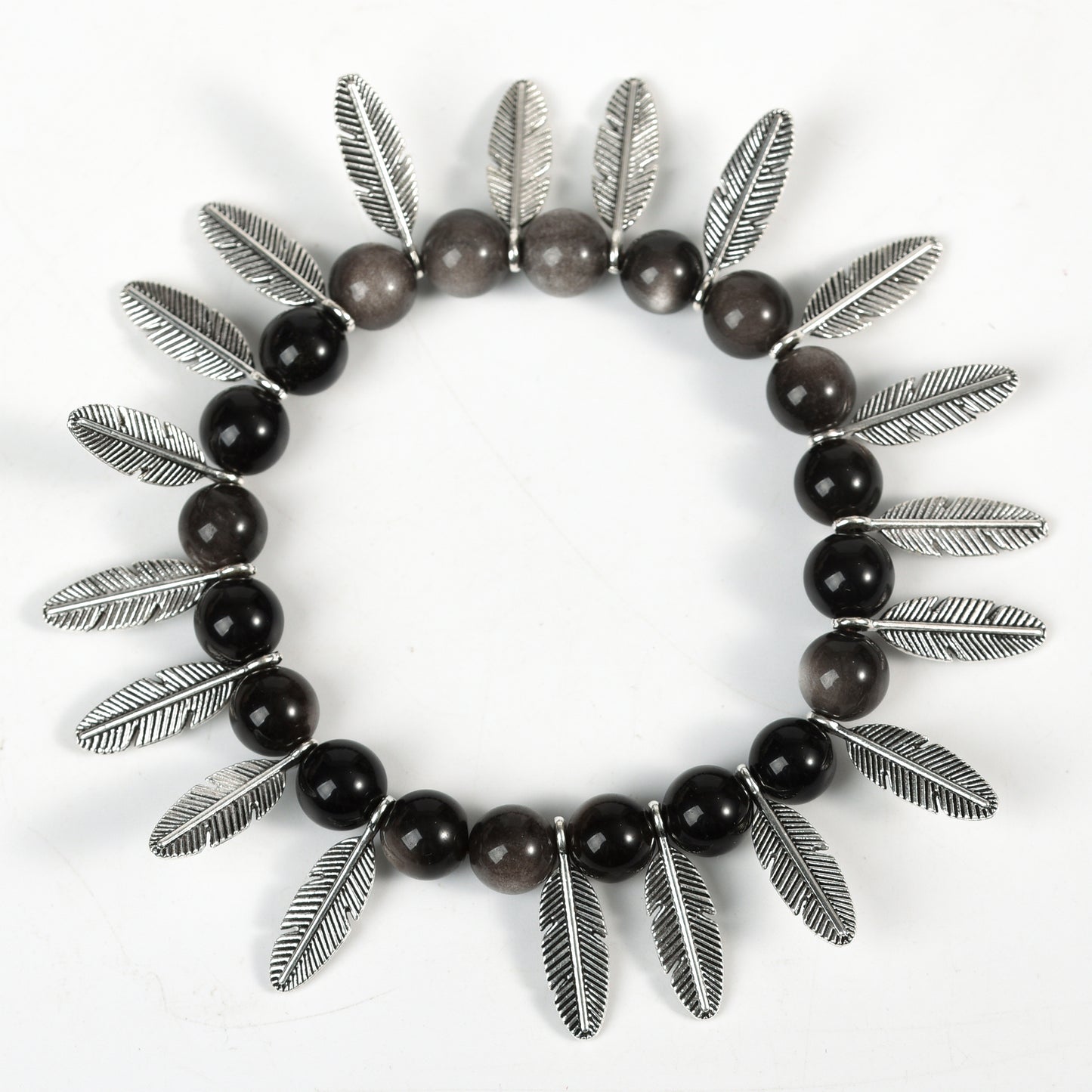 Natural Silver Obsidian Bracelet creative DIY Bracelet wholesale