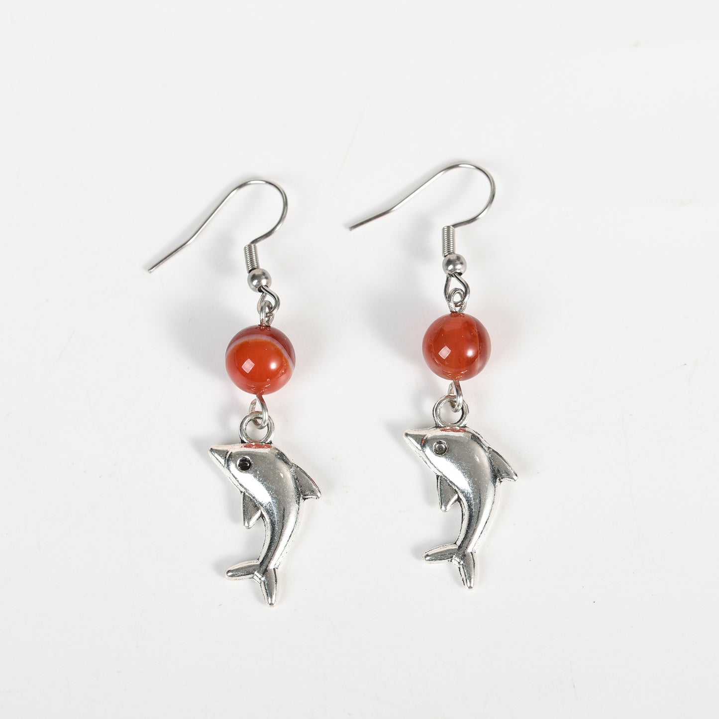 Natural Crystal Dolphin Earrings Jewelry Create personalized wholesale