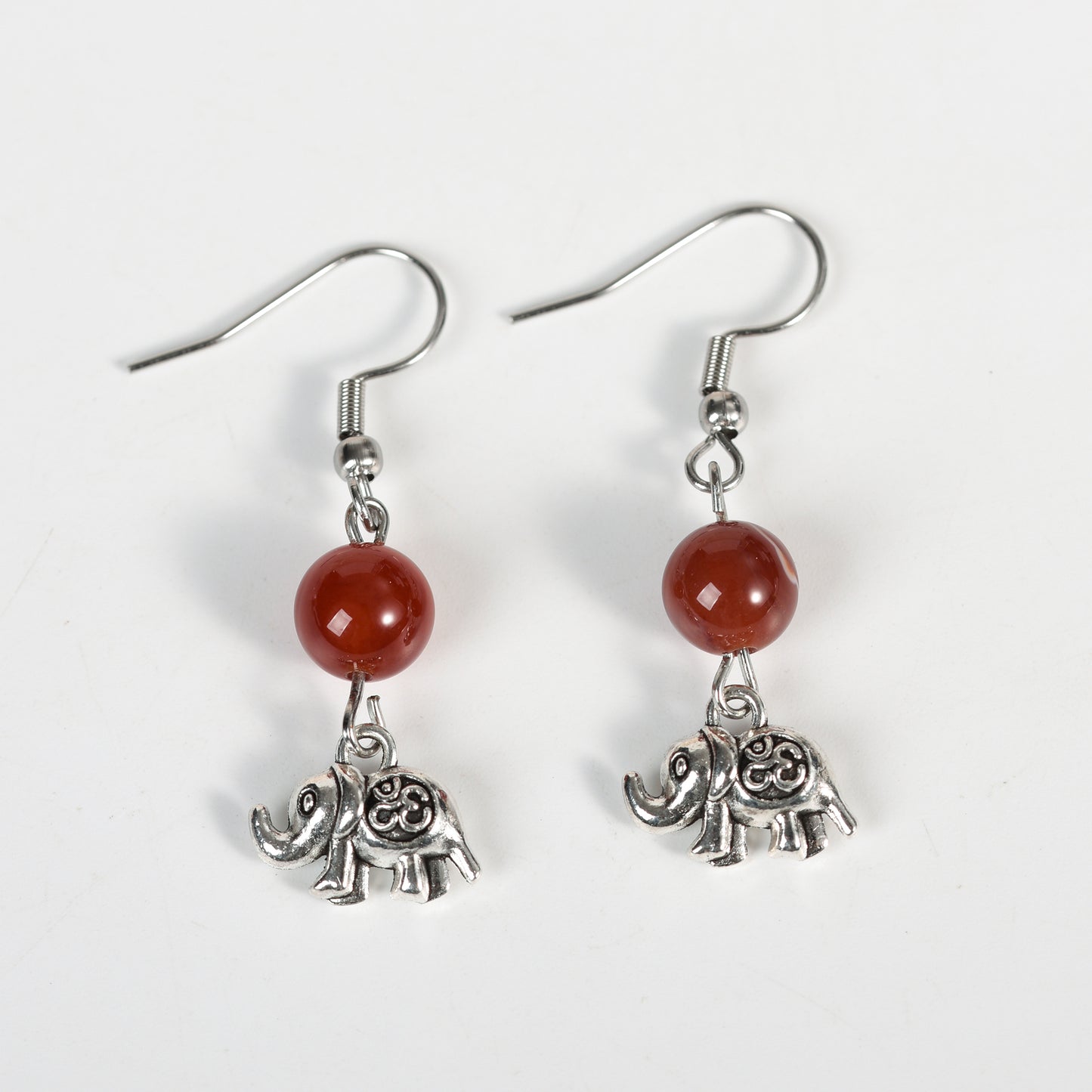 Sunnycrystal Natural Crystal Elephant   Earrings Silver Fashion Earring Accessories