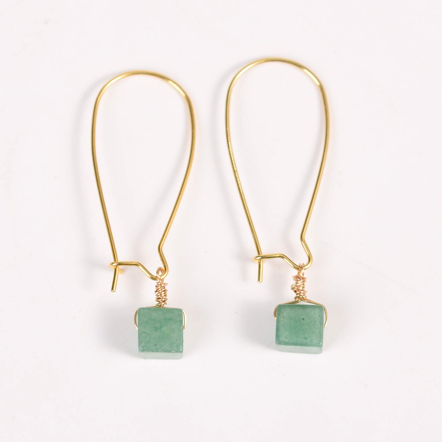 Natural Crystal  Cube  Earrings Ear line Create personalized Gifts