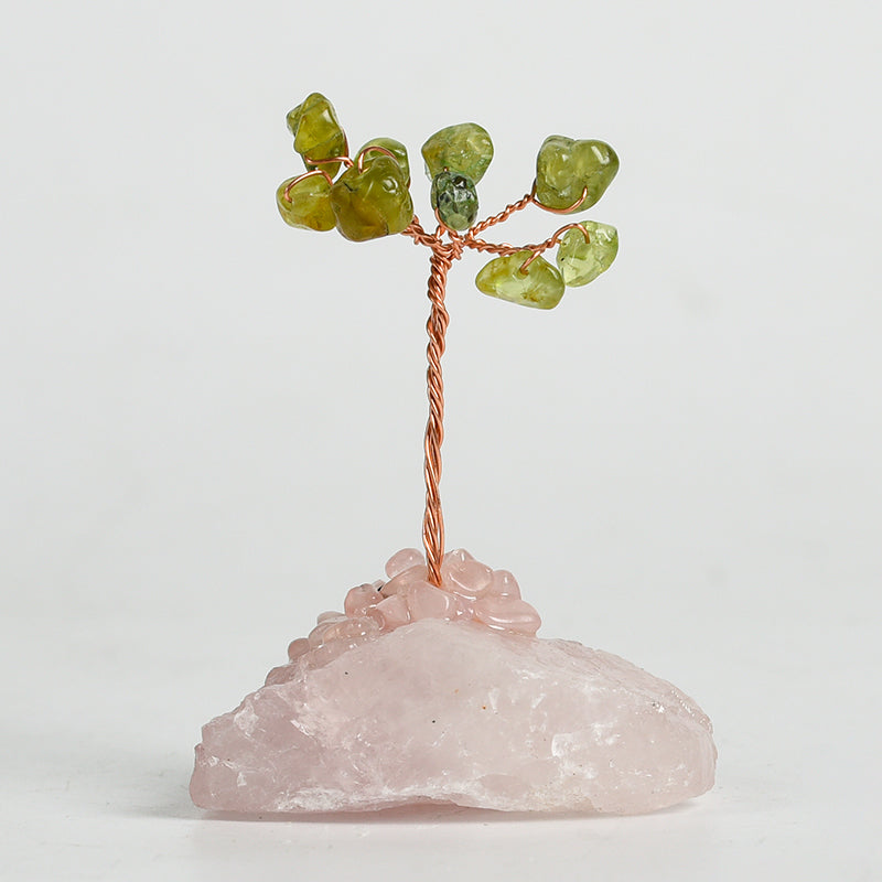 Crystal Money Tree Raw stone Fortune Ornaments Home Living Room Clear Quartz