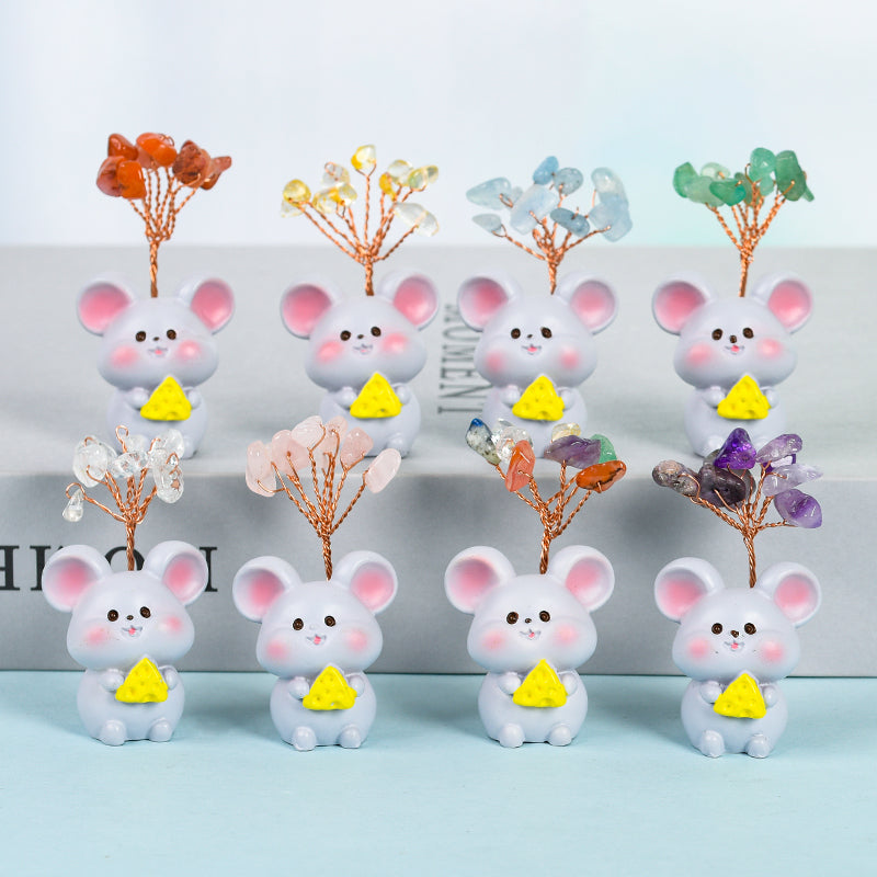 Fortune Tree Crystal Factory customization bring luck Gift Decoration Chinese Zodiac Animals