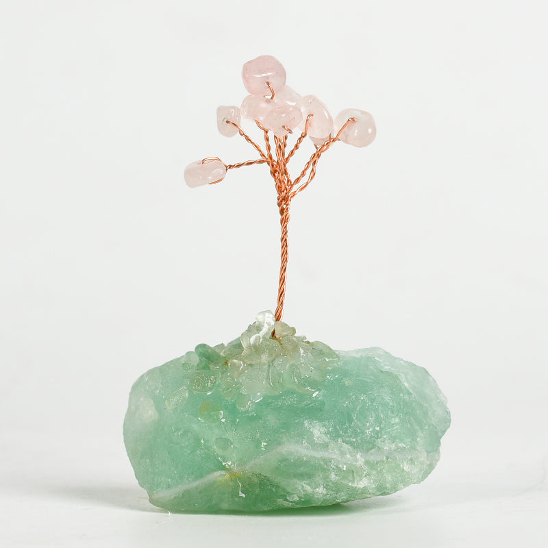 Crystal Money Tree Raw stone Fortune Ornaments Home Living Room Fluorite