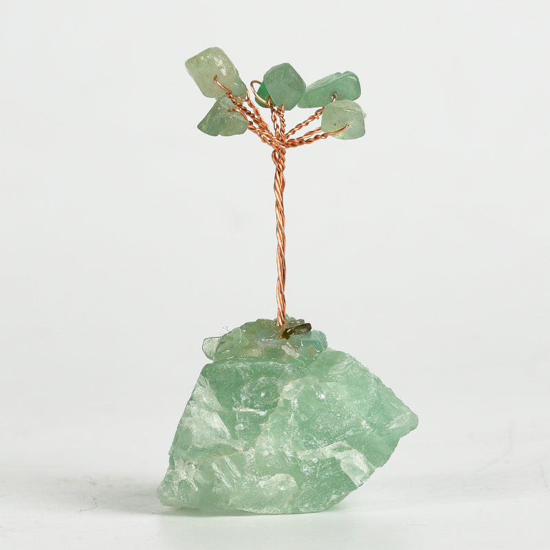 Crystal Money Tree Raw stone Fortune Ornaments Home Living Room Fluorite