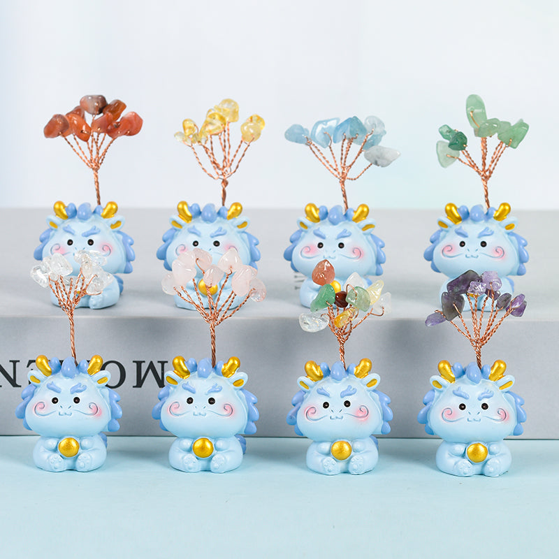 Fortune Tree Crystal Factory customization bring luck Gift Decoration Chinese Zodiac Animals